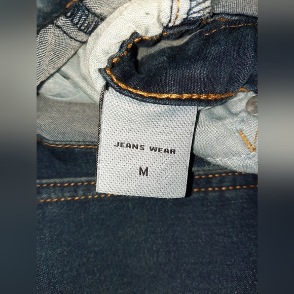 Denim, metal button-down dress size medium, stretchy, excellent used condition - Picture 4 of 8